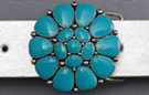 Navajo dreaming style turquoise belt buckle