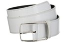 ulra-ide white vinyl fashion belt