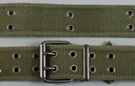 olive cotton heavy-duty double-grommet web belt