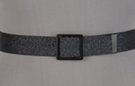 glittery black military web belt