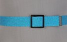 glittery blue military web belt