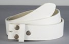 grain finish white leather straps for removable buckles