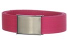 medium fuchsia color web belt with military style buckle