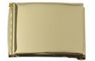 brass plate flip-top buckle for wide web belts