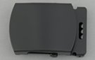 flat black military buckle for wide web belts