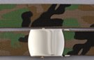 1-1/2" wide web belt with military style buckle
