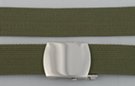 1-1/2" wide web belt with military style buckle