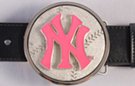 Yankee baseball spinner belt buckle