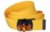 black flames buckle on yellow web belt